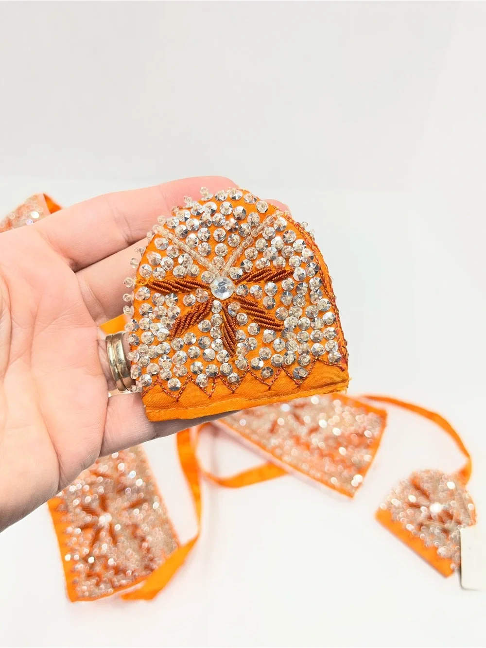 Traditional Indian fabric waist belt
